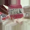 plant/Handmade Strawberry Milk Carton Crochet Plushie with Shaker Charm-2-thumbnail