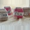 plant/Handmade Strawberry Milk Carton Crochet Plushie with Shaker Charm-3-thumbnail