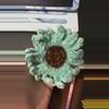 plant/🌸 Plush Teal Crochet Flower Buddy – Cute Handmade Gift-0-thumbnail