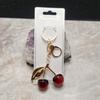 plant/Goldtone Double Cherry Keychain-0-thumbnail