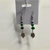 plant/Green Beaded Dangly Earrings-0-thumbnail
