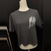 plant/Scindapsus mariposa grey boxy tshirt - Large-1-thumbnail