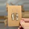 plant/clear quartz points on silver earrings (handmade)-0-thumbnail