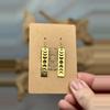 plant/gold plated stainless steel moon phase earrings (handmade)-0-thumbnail