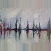 plant/6 X 8" Abstract Watercolour & Ink on Mineral Stone Paper Landscape Trees Water-3-thumbnail