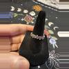 plant/Size 6 flower ring silver tone-0-thumbnail