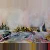 plant/Original Watercolour & Ink Landscape on Mineral Stone Paper 6 x 8" Beauty Gift-0-thumbnail