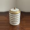 plant/Vintage brass/Mother of Pearl lidded canister-1-thumbnail