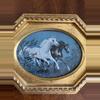 plant/Vintage framed jacquard fabric of galloping horses-1-thumbnail