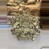 plant/Vintage Royal Coat of Arms Brass Trivet-0-thumbnail