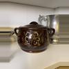 plant/red ware bean pot with floral detail-0-thumbnail