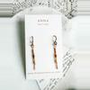 plant/Amber seed bead copper earring-0-thumbnail
