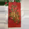 plant/Vtg Christmas Card Red Bells-0-thumbnail