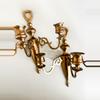 plant/Vintage 3 arm brass candelabra wall sconce-0-thumbnail