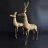 plant/Pair XL Brass Deer Buck Doe-0-thumbnail