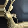 plant/Pair XL Brass Deer Buck Doe-3-thumbnail