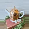 plant/Vintage Ceramic Teapot with Copper and Brass Insulator-0-thumbnail