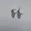 plant/Running horse silver tone earrings-0-thumbnail