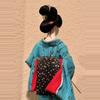 plant/Striking Blue Vintage Japanese Kimono Geisha Doll 14" Nishi-1-thumbnail
