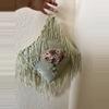plant/Vintage Victorian style hanging vintage pillow silk rossettes.-1-thumbnail