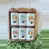 plant/vintage ceramic spice rack with six jars-0-thumbnail