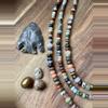 plant/mixed stone graduated rondelle necklace long (handmade)-1-thumbnail