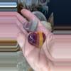 plant/One Fluorite heart - purple orange clear and stripe options-0-thumbnail