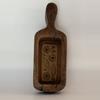 plant/Antique French Wooden Butter Mold – Hand-Carved Floral Design – Late 19th/Early-1-thumbnail