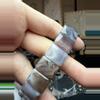 plant/botswana agate stretch bangle-0-thumbnail