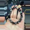 plant/Silver sheen obsidian bracelet-0-thumbnail