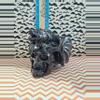 plant/Indonesian Amber Bat on Skull, Hand carved,  awesome UV reaction-1-thumbnail