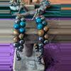 plant/#12 Tri colored gemstone paracord bracelet-0-thumbnail