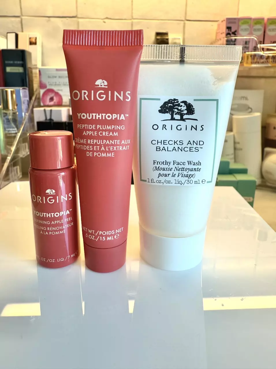 plant/ORIGINS 3 Pc Travel Set - Cleanser, Toner, & Moisturizer-0