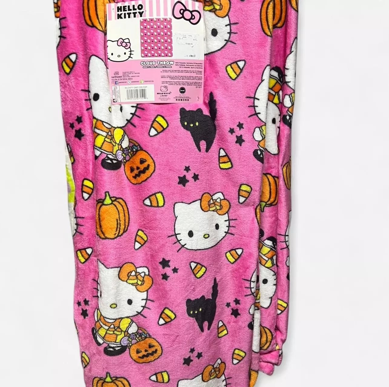 plant/Halloween hello kitty blanket-0