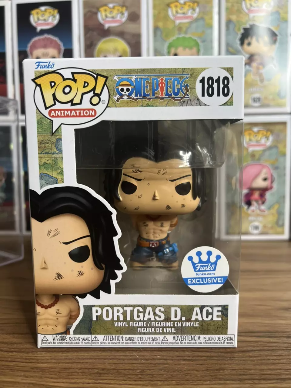 plant/Funko Pop Portgas D Ace #1818 Execution Exclusive w/ Protector-0