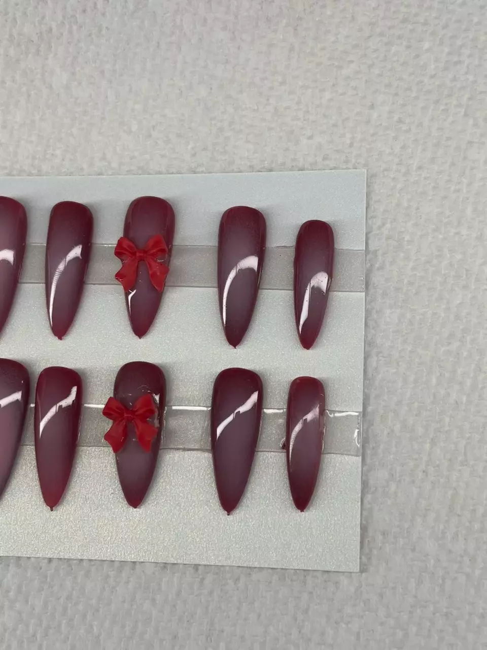 plant/Cute red and pink aura press on nails-1