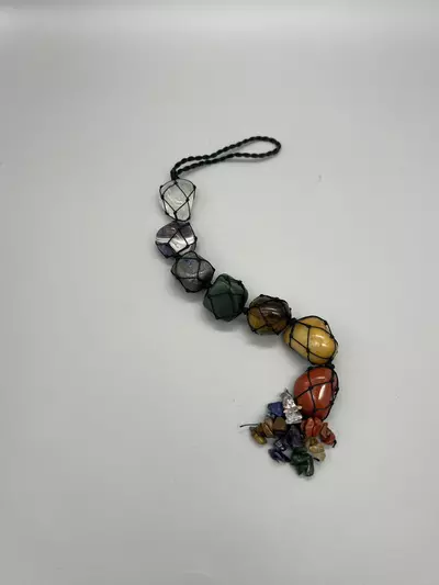 plant/7 Chakra Macrame Hanger / 7 Chakra Car Hanger / 7 Chakra Wall Decor-0-thumbnail