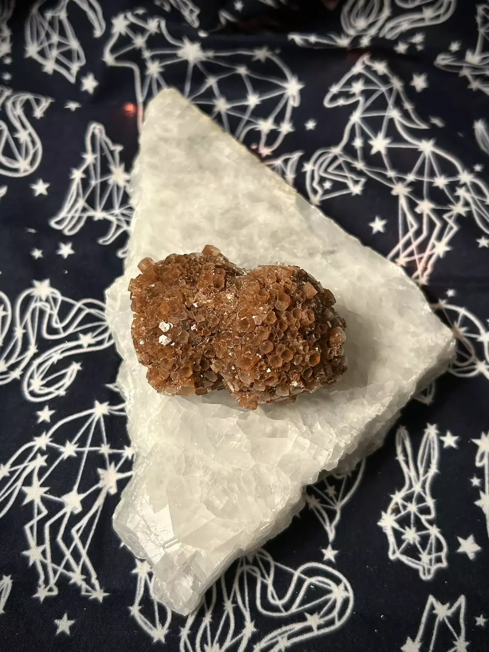 plant/Aragonite Specimen Md - Double “Sputnik” Cluster (AragSpcm #1)-0