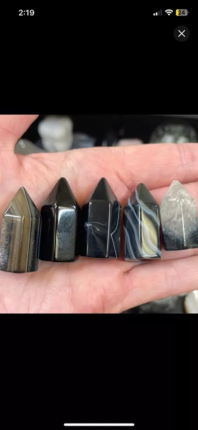 plant/MYSTERY BLACK CARNELIAN & BLACK AGATE TOWER -1-thumbnail