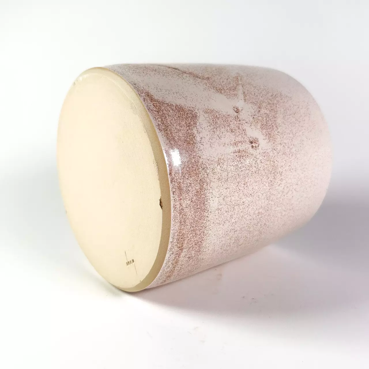 plant/Speckled Cream White Cover Pots-3