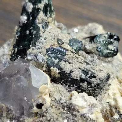 plant/Green Tourmaline+Smoky Quartz on Matrix-3-thumbnail