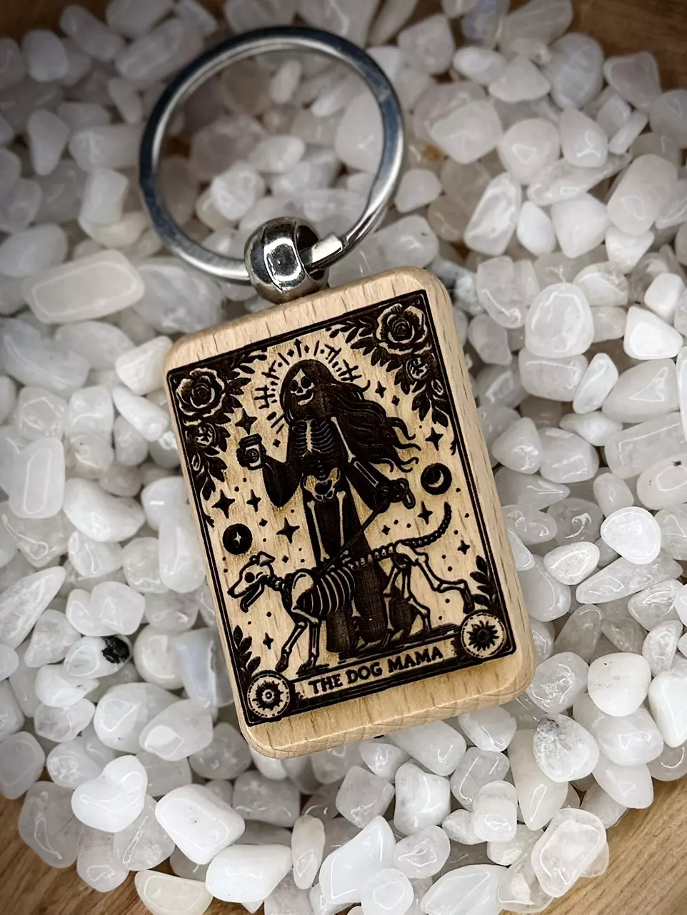 plant/The dog mama tarot keychain-0