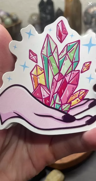 insulation/CRYSTALS IN HAND STICKER-0-thumbnail