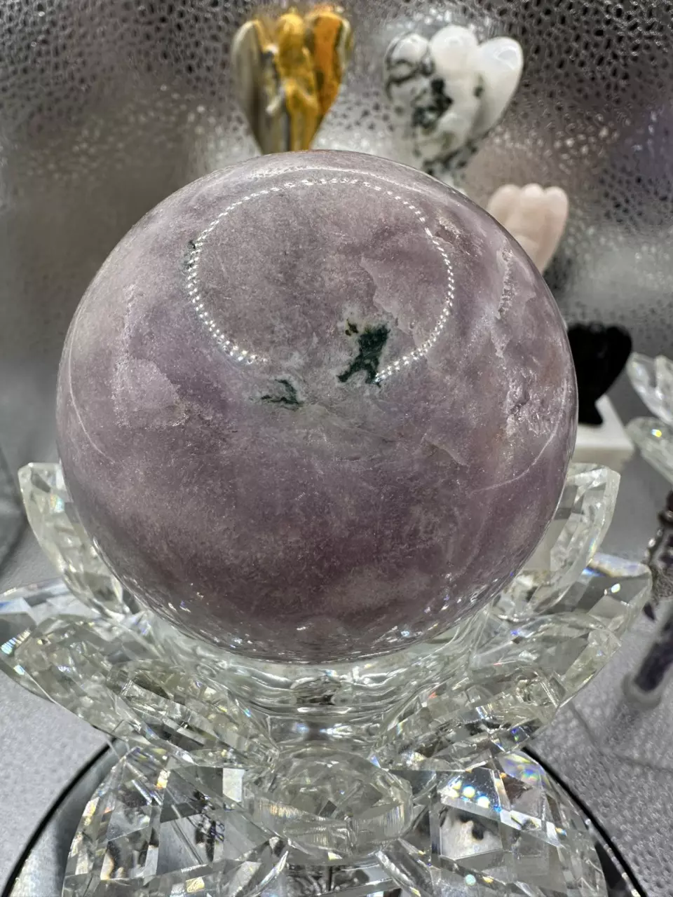 plant/Pink/Purple Amethyst Sphere Stand Set-6