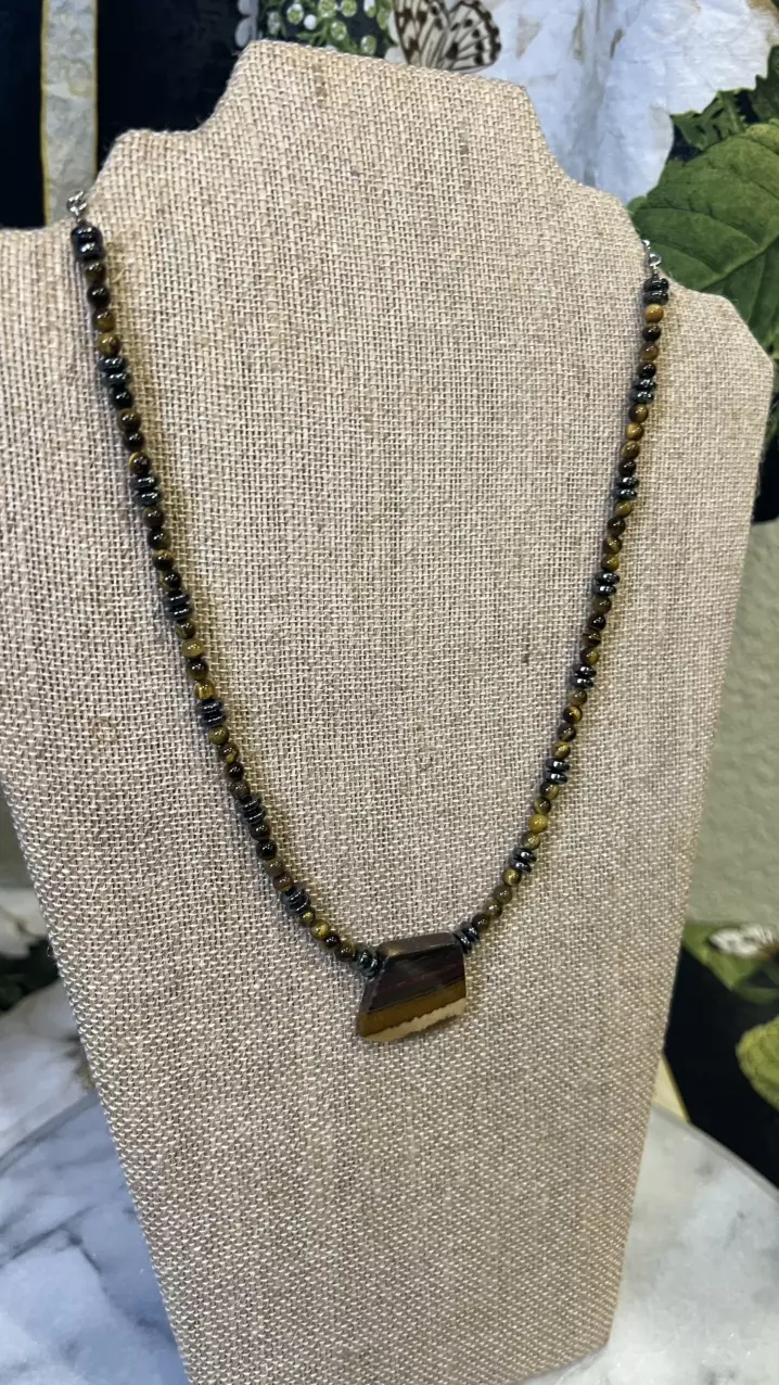 plant/Tigers Eye & Hematite-6