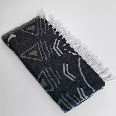 plant/Shark Turkish Towel - Noir-5-thumbnail