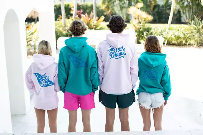 plant/Hoodie - Teal with Manta design-4