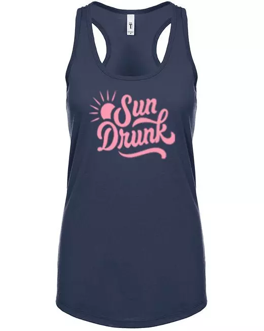 plant/Ladies Racerback Tank Top - Indigo-4
