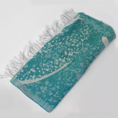 plant/Tourbillon Turkish Towel - Turquoise-4-thumbnail