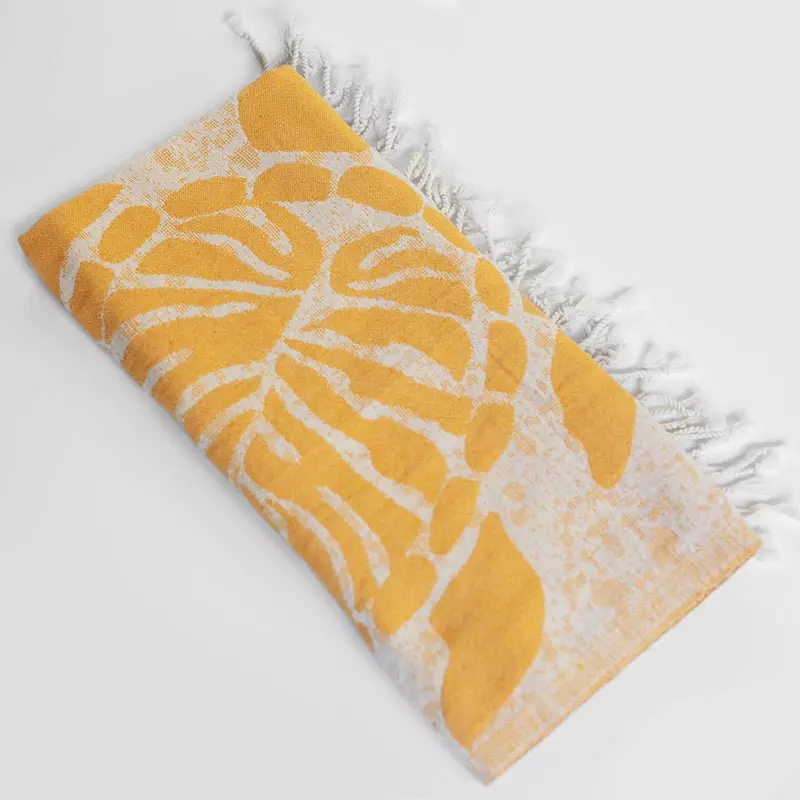 plant/Tourbillon Turkish Towel - Jaune-5